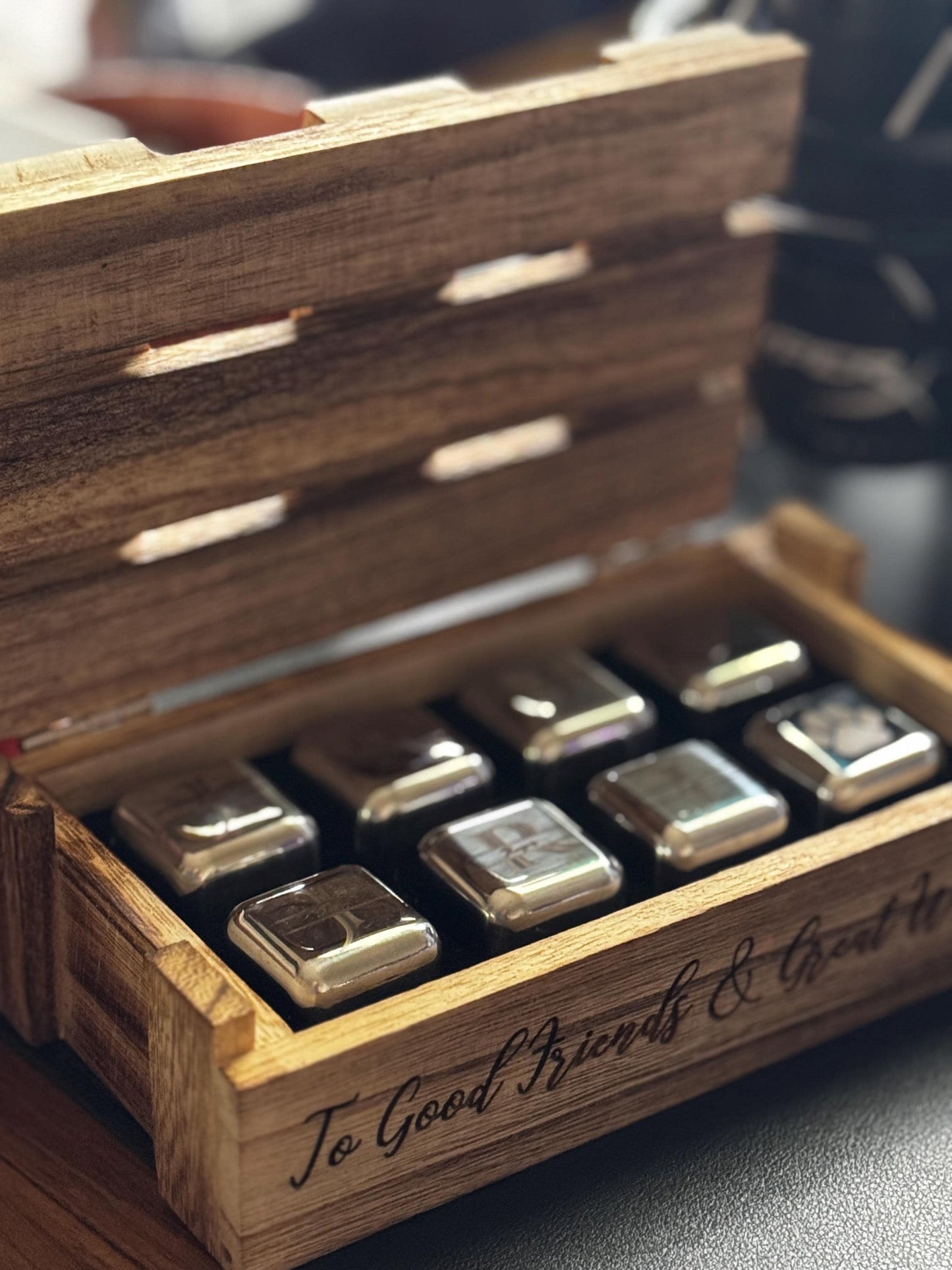 Personalized Whiskey Stones Gift Set