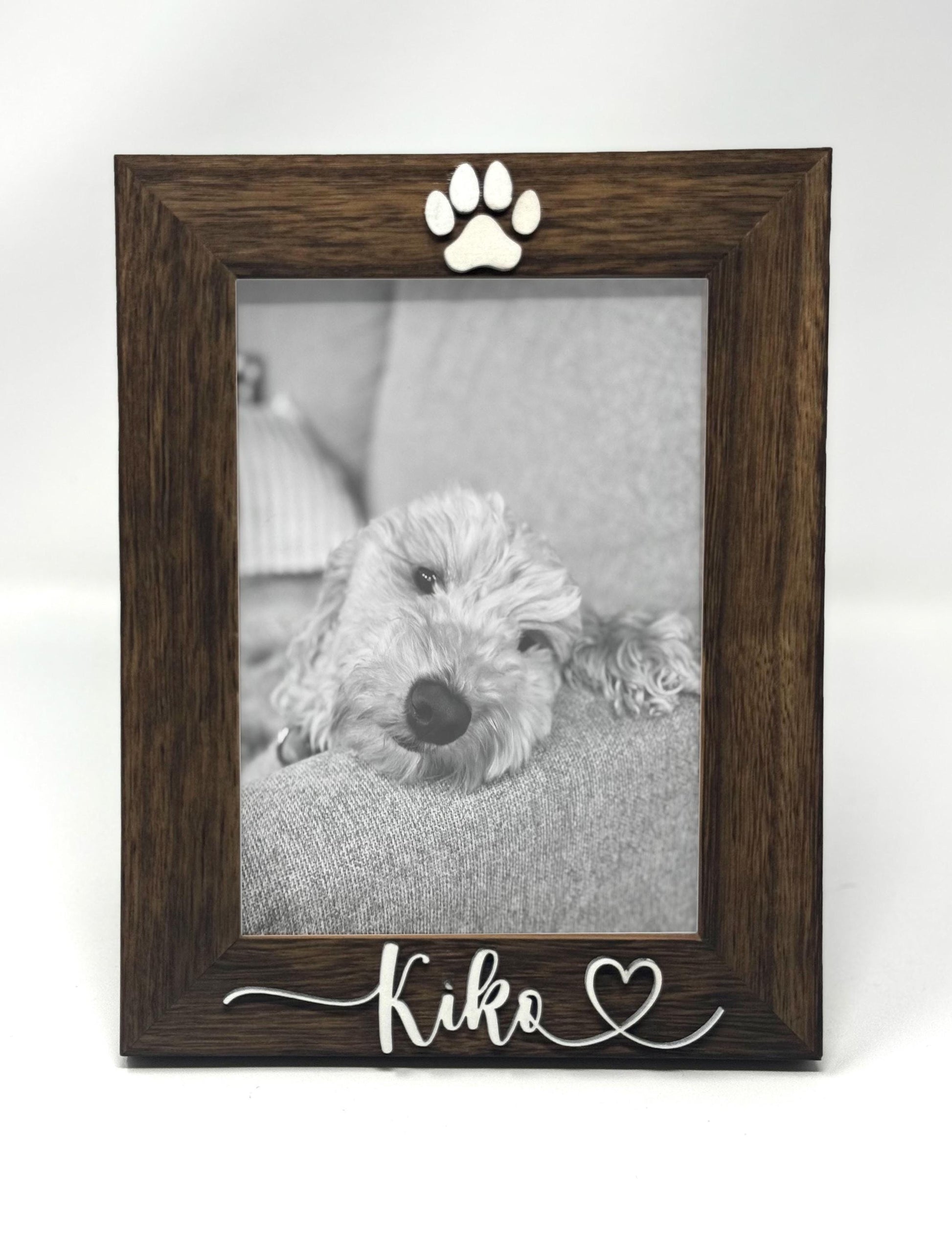 Personalized Pet Photo Frame Custom Dog or Cat Picture with Name Cherish Your Pet