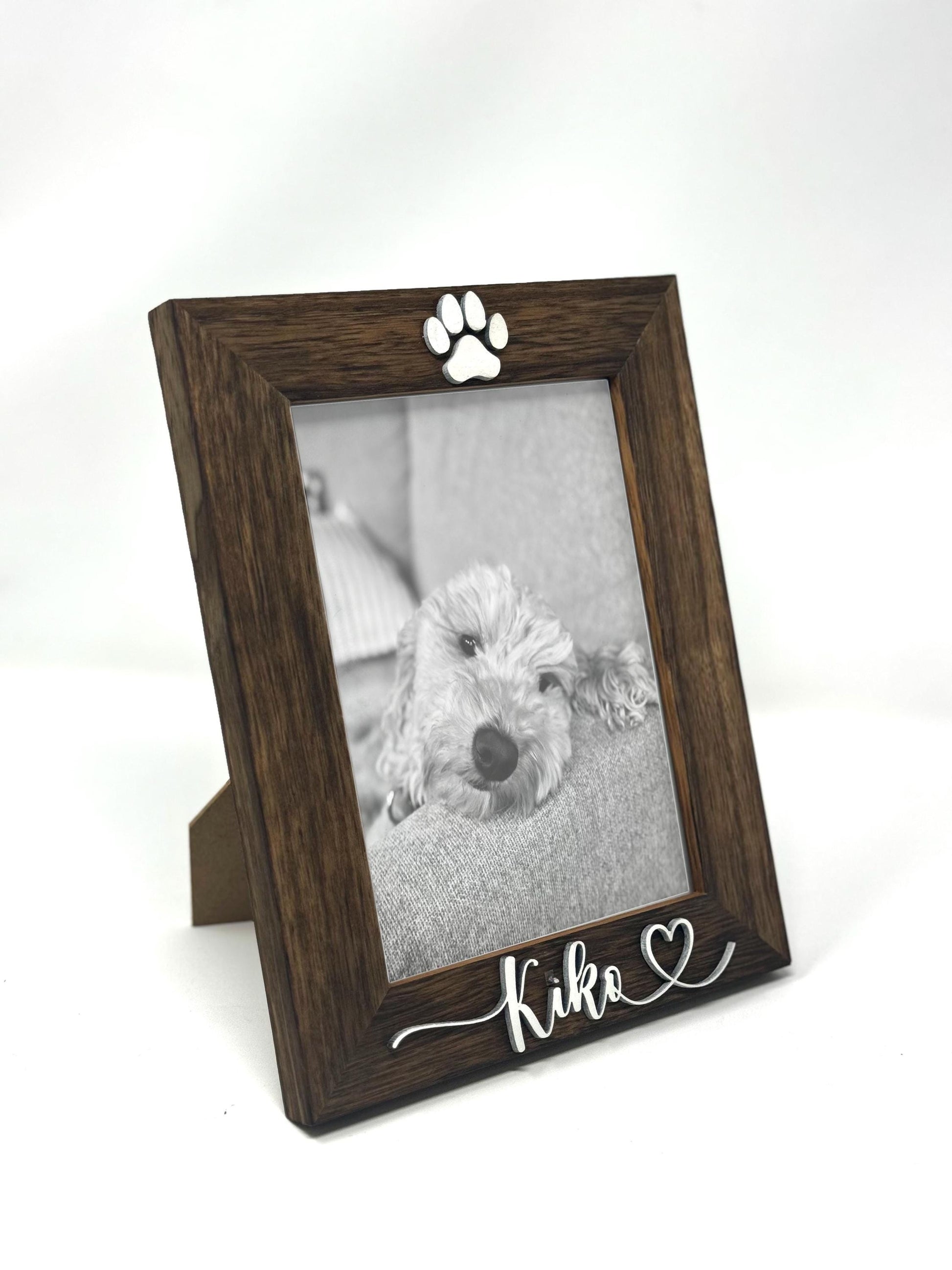Personalized Pet Photo Frame Custom Dog or Cat Picture with Name Cherish Your Pet