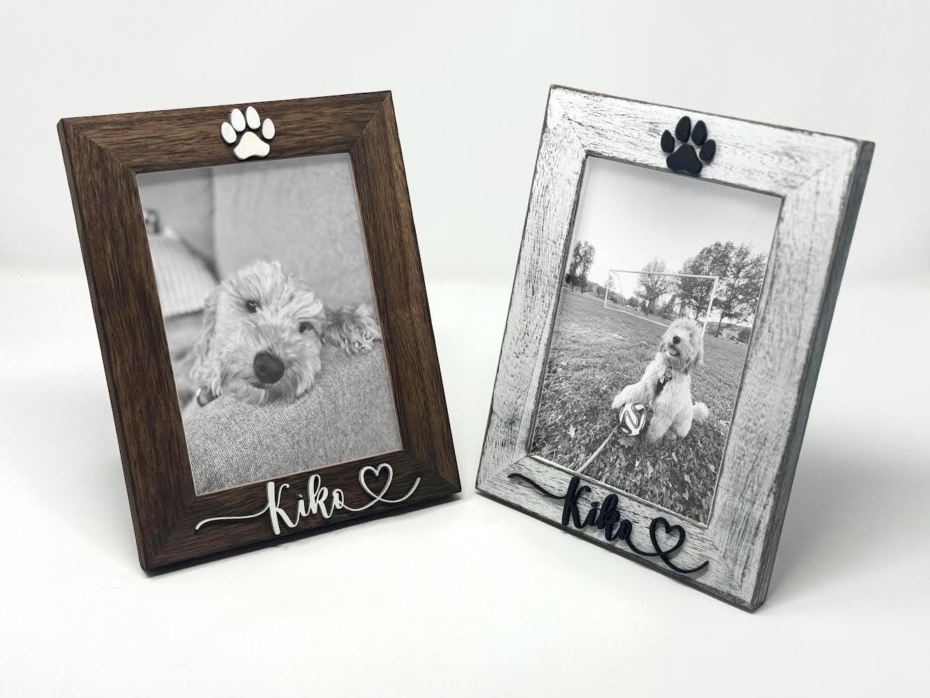 Personalized Pet Photo Frame Custom Dog or Cat Picture with Name Cherish Your Pet