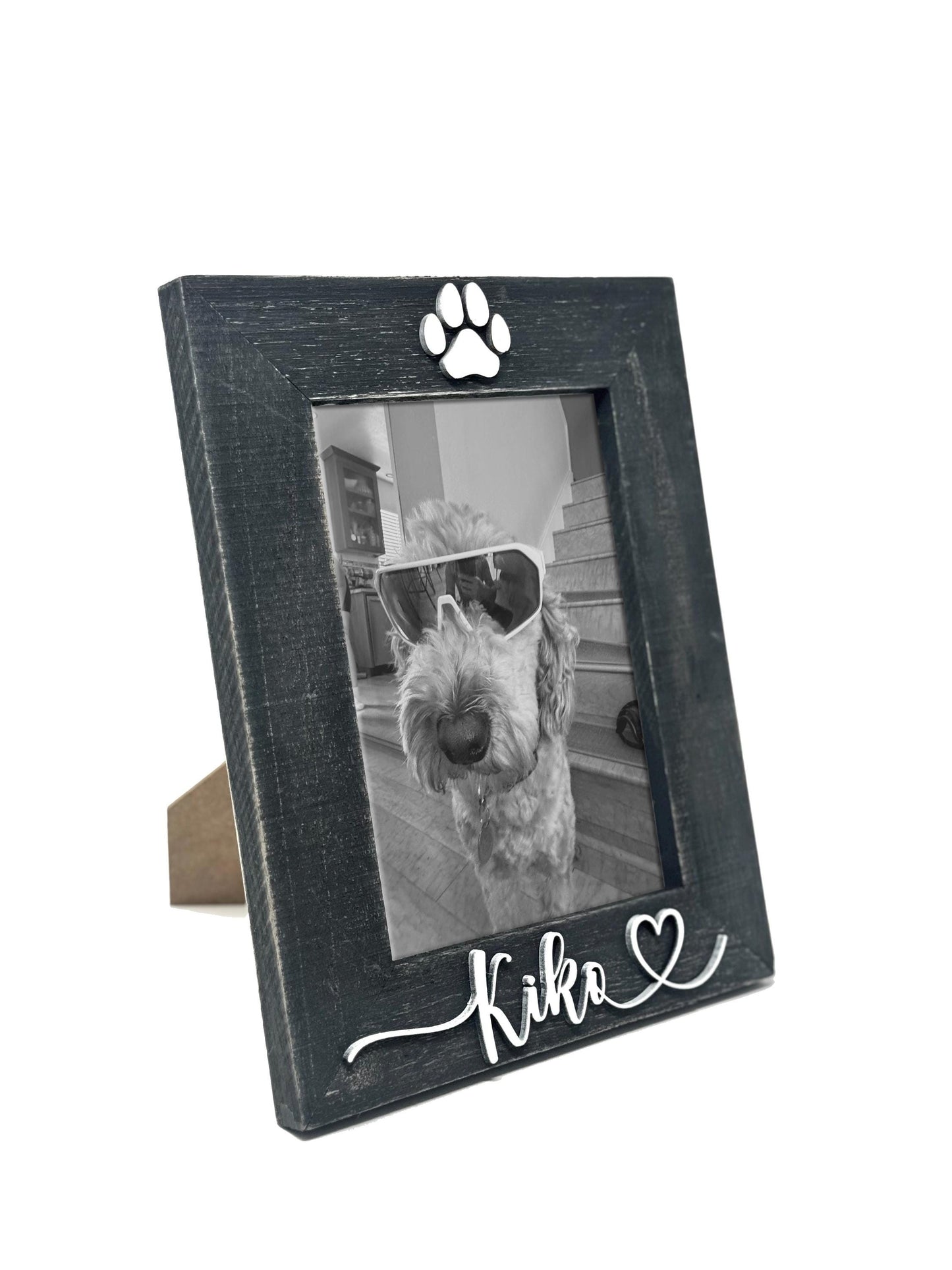Personalized Pet Photo Frame Custom Dog or Cat Picture with Name Cherish Your Pet
