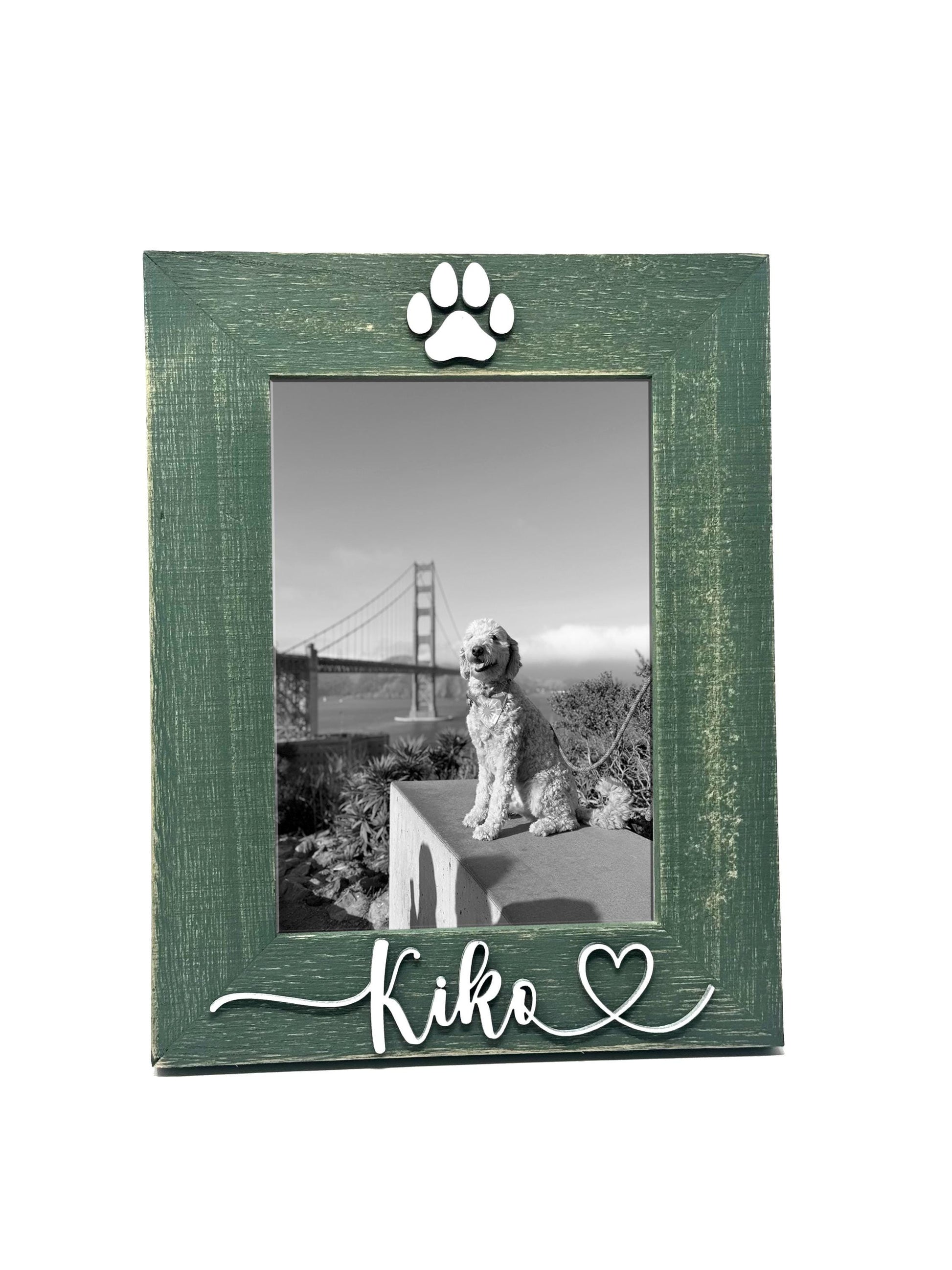 Personalized Pet Photo Frame Custom Dog or Cat Picture with Name Cherish Your Pet