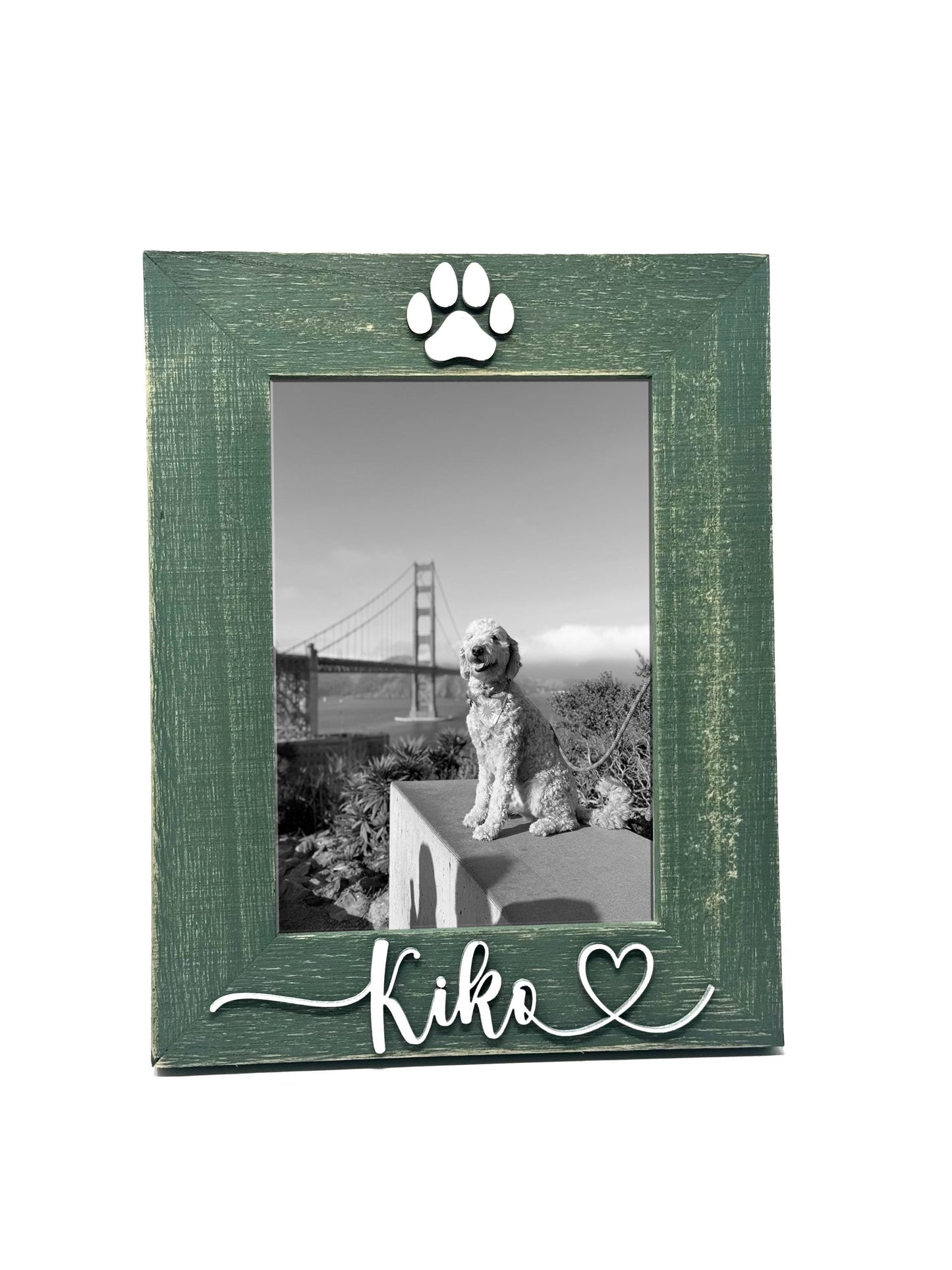 Pet Picture Frame with Name Custom Dog Photo Frame Cat Paw Print Frame Personalized Pet Gift for Pet Owners Pet Memorial Keepsake