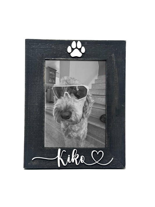 Personalized Pet Photo Frame Custom Dog or Cat Picture with Name Cherish Your Pet
